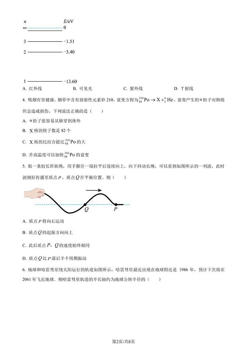 2024届江苏省徐州市等2地高三二模物理试题（原卷版）第2页