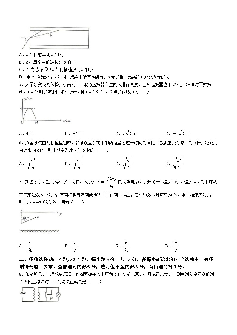 2024届重庆市南开中学高三下学期3月月考试题 物理 （解析版）第2页