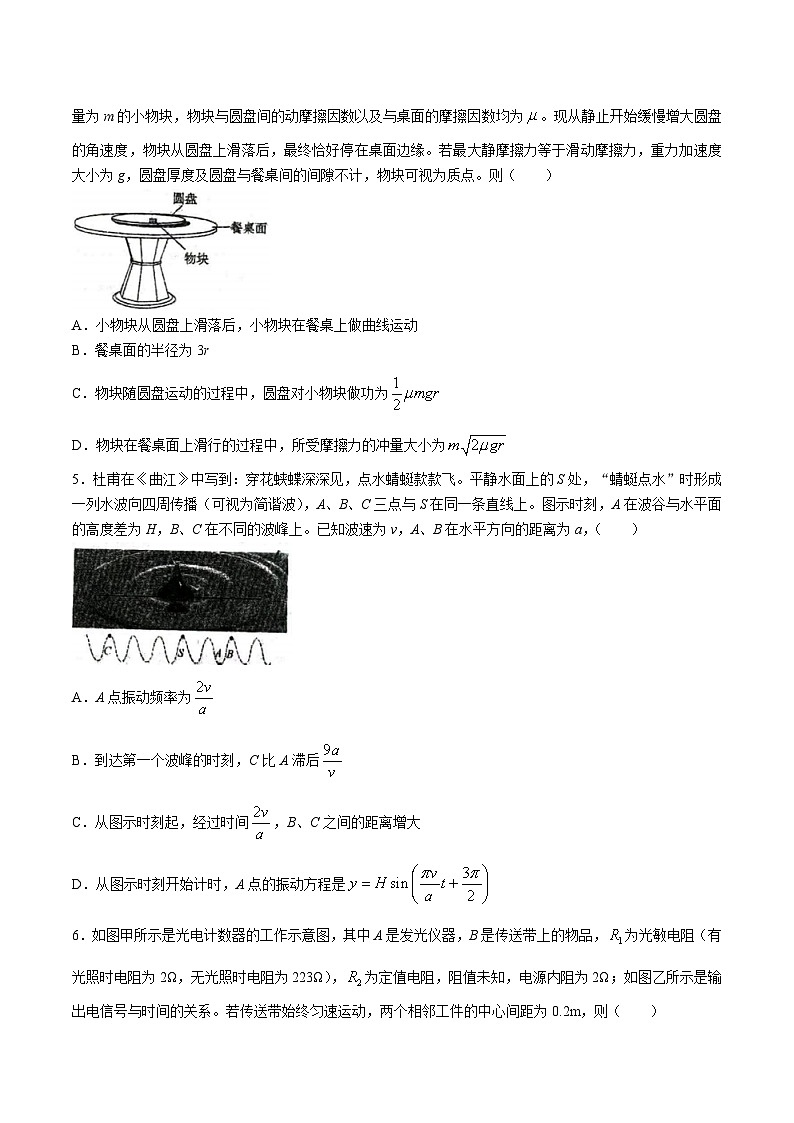 2024届重庆市渝西中学高三下学期3月月考物理试题（解析版）第2页