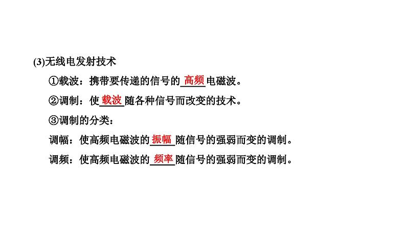 人教版高中物理选择性必修第二册第四章电磁振荡与电磁波第3、4节无线电波的发射和接收电磁波谱课件03