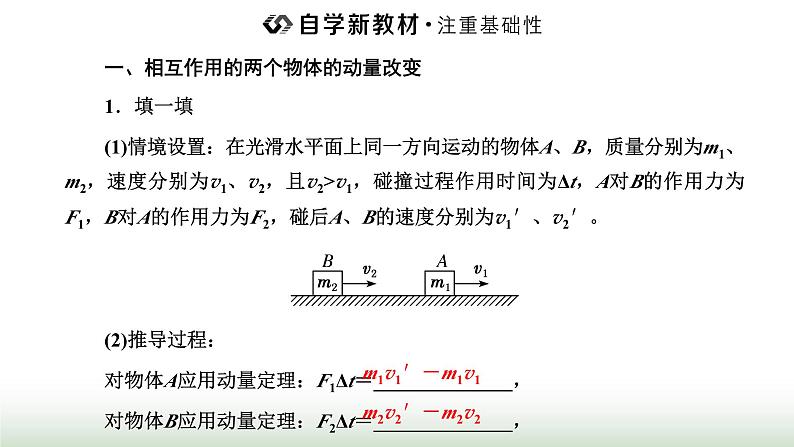 人教版高中物理选择性必修第一册第一章动量守恒定律第三节动量守恒定律课件02