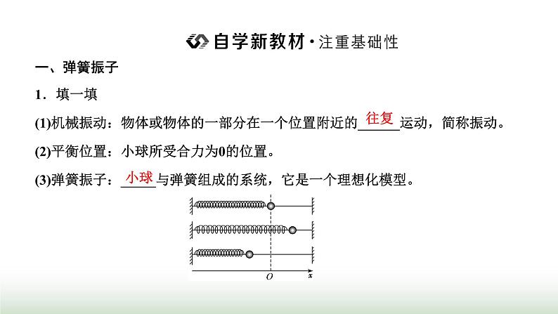 人教版高中物理选择性必修第一册第二章机械振动第一节简谐运动课件第2页