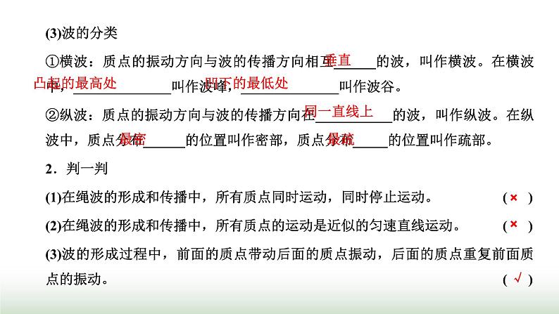 人教版高中物理选择性必修第一册第三章机械波第一节波的形成课件03