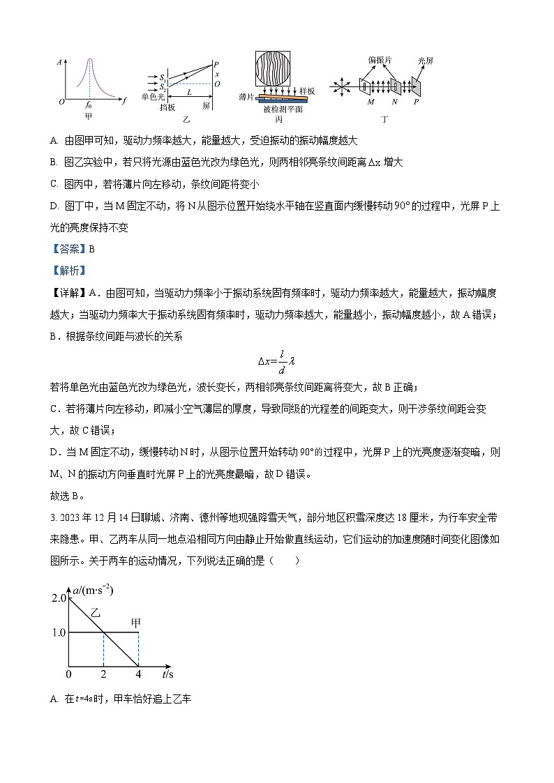 2024届安徽省合肥市第六中学高三下学期月考(三)物理试题 （解析版）第2页