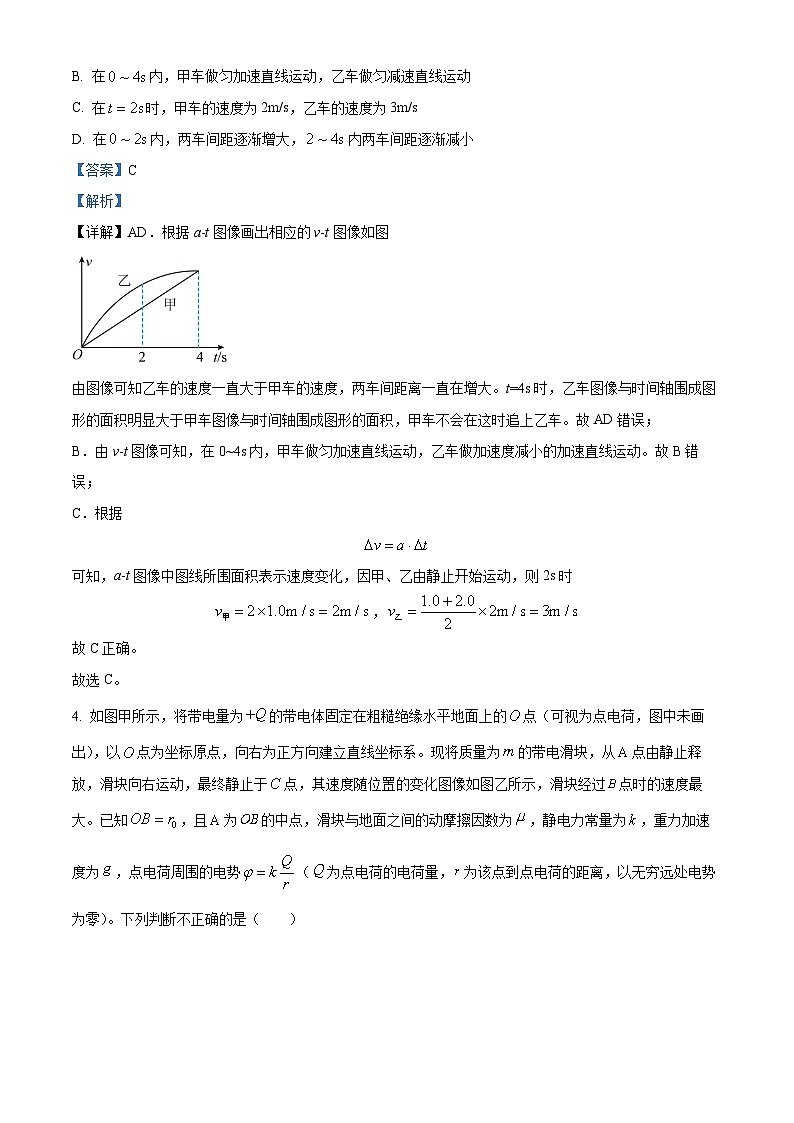 2024届安徽省合肥市第六中学高三下学期月考(三)物理试题 （解析版）第3页