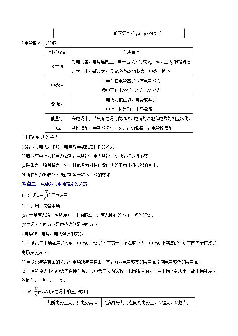 高考物理一轮复习讲练测(全国通用)8.2电场能的性质(讲)(原卷版+解析)03