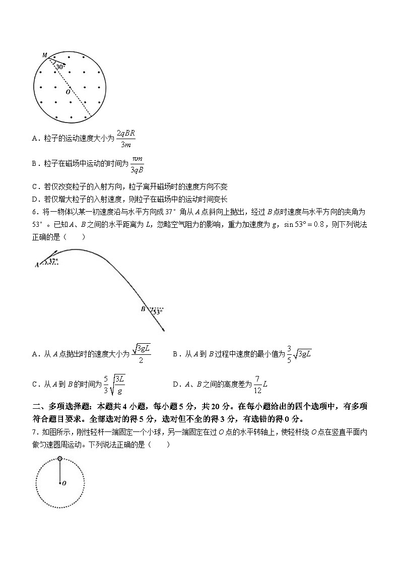 2024届湖南省衡阳市高三下学期二模物理试卷(无答案)第3页