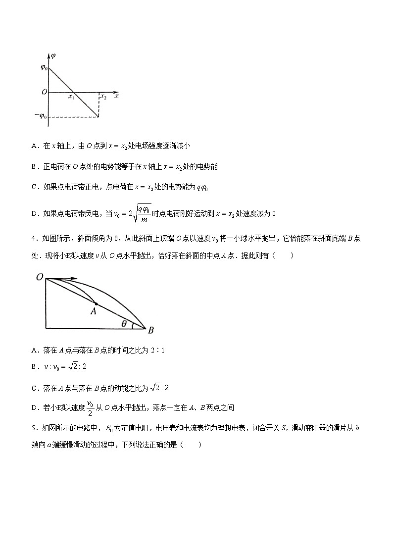 2024年河北省普通高中学业水平选择性考试压轴（二）物理试卷(无答案)02
