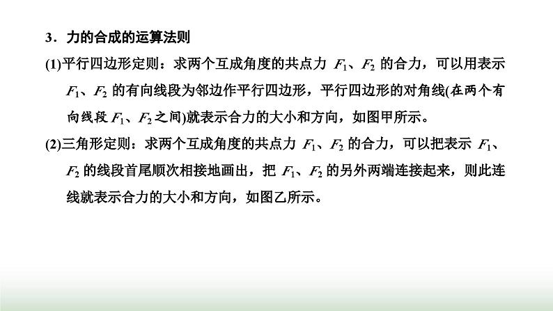 粤教版高中物理必修第一册常考点10力的合成课件02