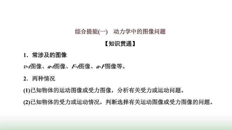 人教版高中物理必修第一册第四章运动和力的关系习题课四动力学中的三类常见题型课件第2页