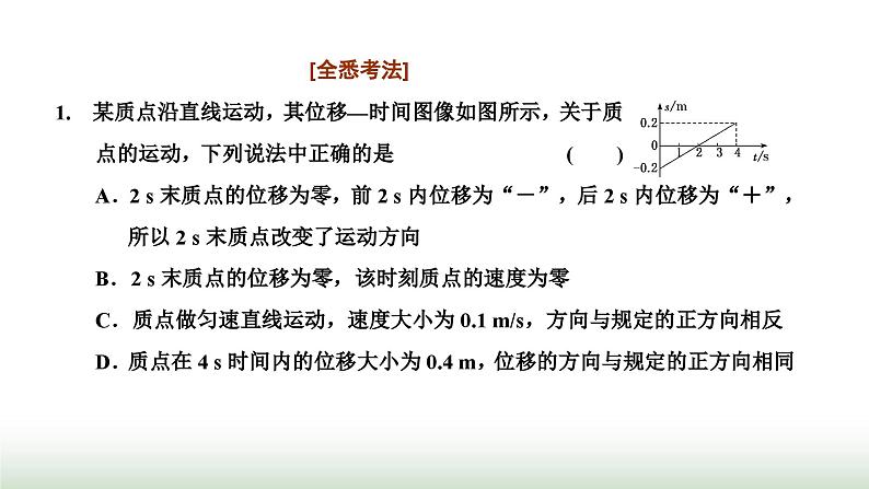 粤教版高中物理必修第一册常考点6运动图像的理解及应用课件04