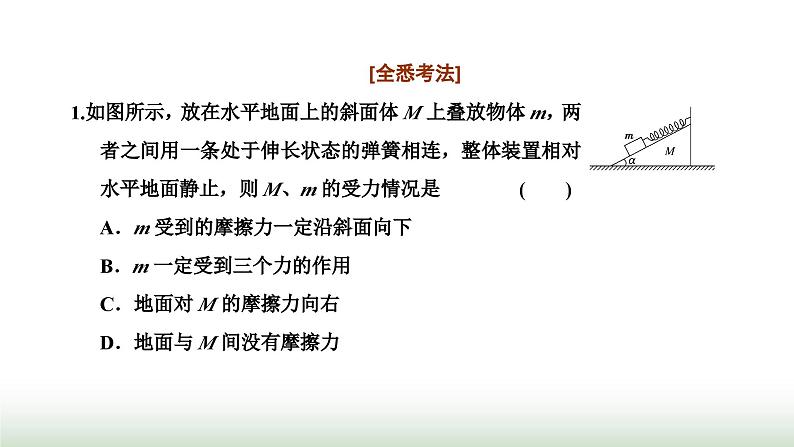 粤教版高中物理必修第一册常考点12受力分析与共点力的平衡课件05