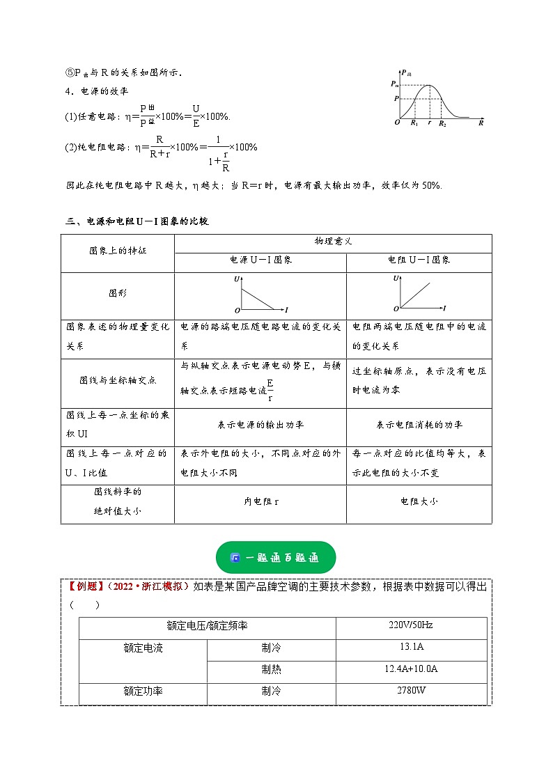 小题精练12 恒定电流功率问题——2024年高考物理题型突破限时精练02