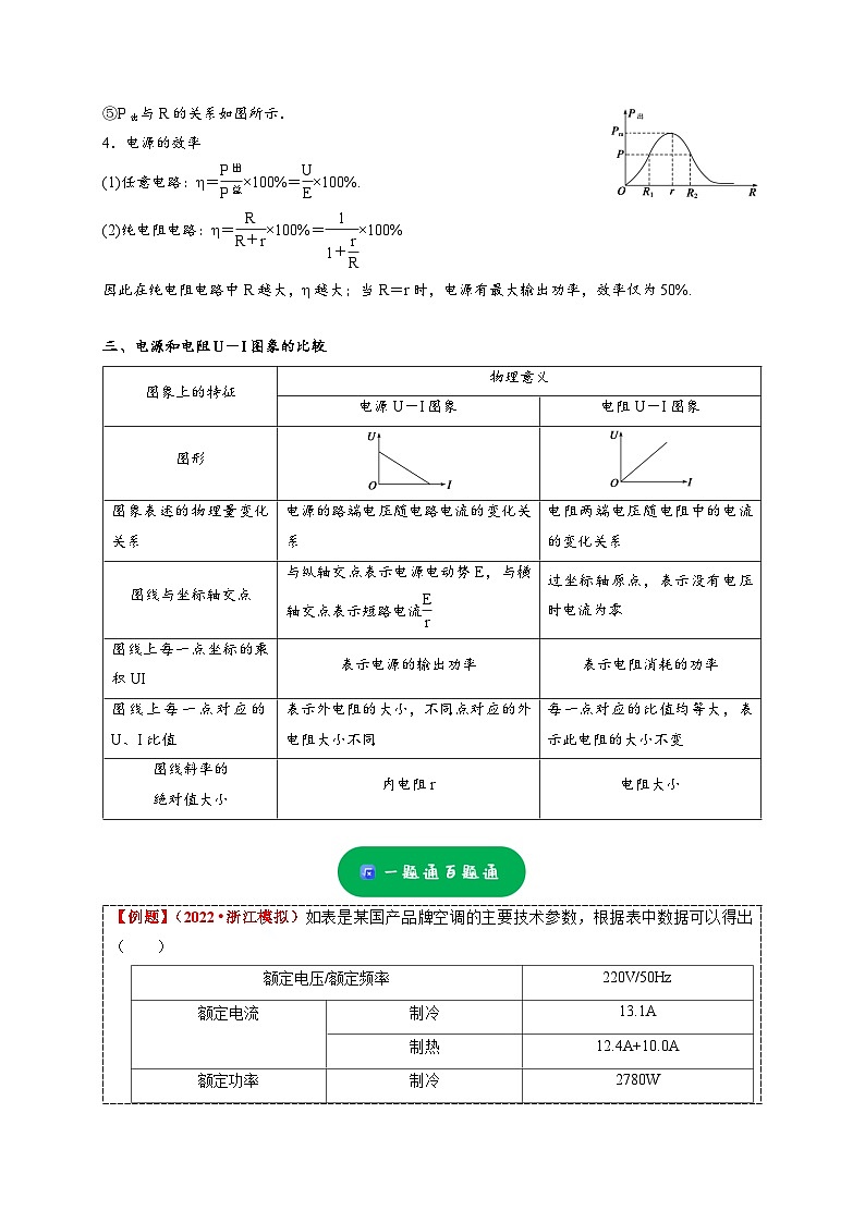 小题精练12 恒定电流功率问题——2024年高考物理题型突破限时精练02
