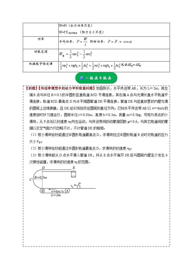 大题精练01 动力学与能量综合问题——2024年高考物理题型突破限时精练02