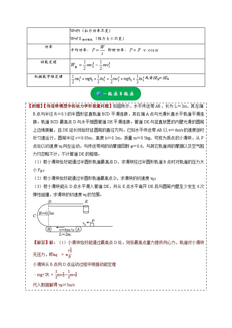 大题精练01 动力学与能量综合问题——2024年高考物理题型突破限时精练02