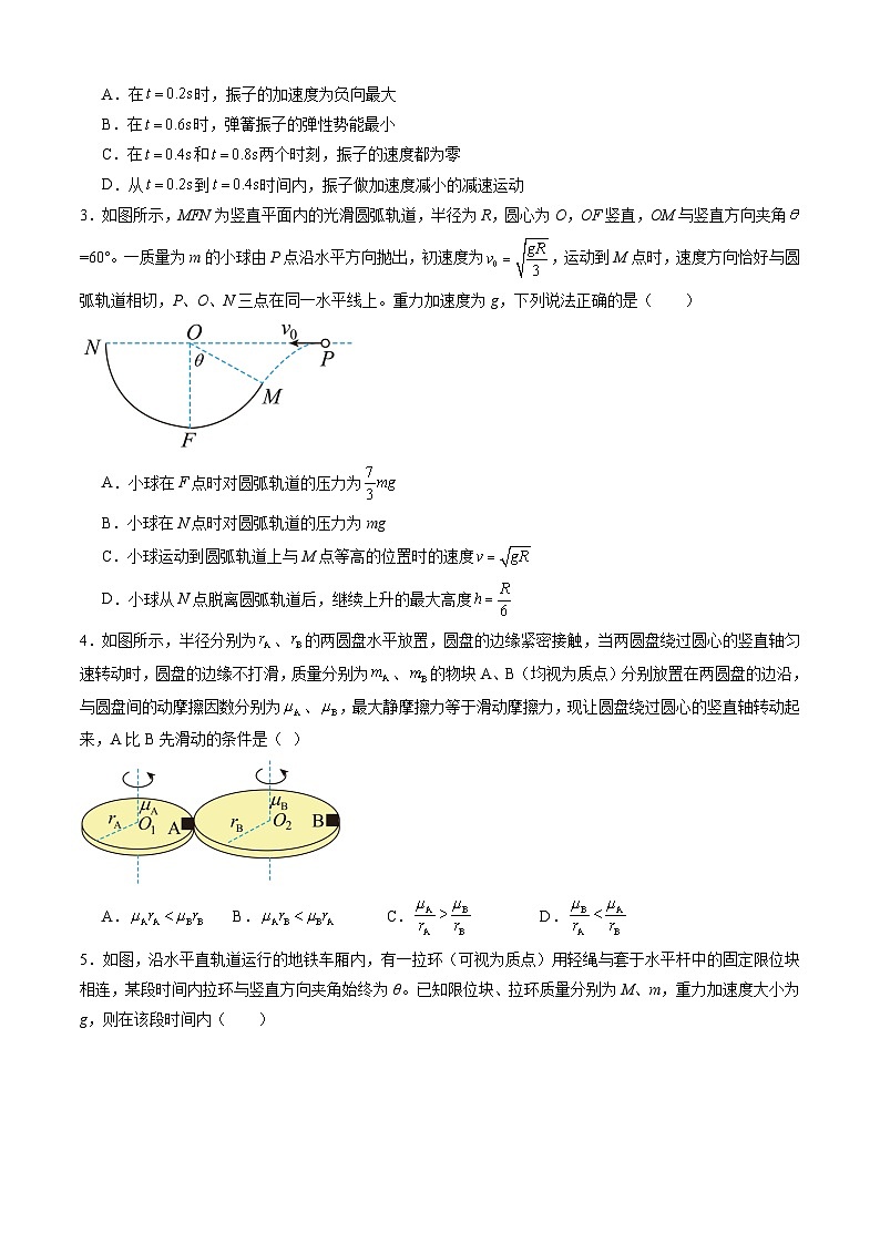 高三物理开学摸底考（安徽专用）01（考试版）第2页