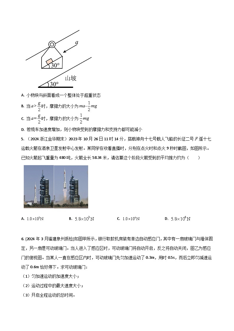 热点5与实际结合的运动和力（原卷版）第2页