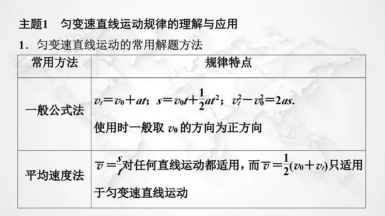 粤教版高中物理必修第一册第2章章末综合提升课件+学案06