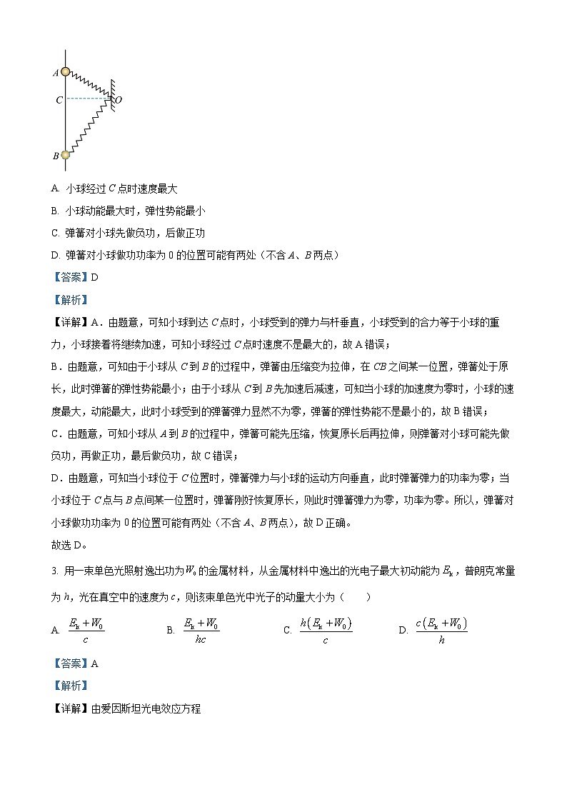 2024届山西省朔州市部分学校高三下学期二模考试理科综合试题-高中物理（原卷版+解析版）02