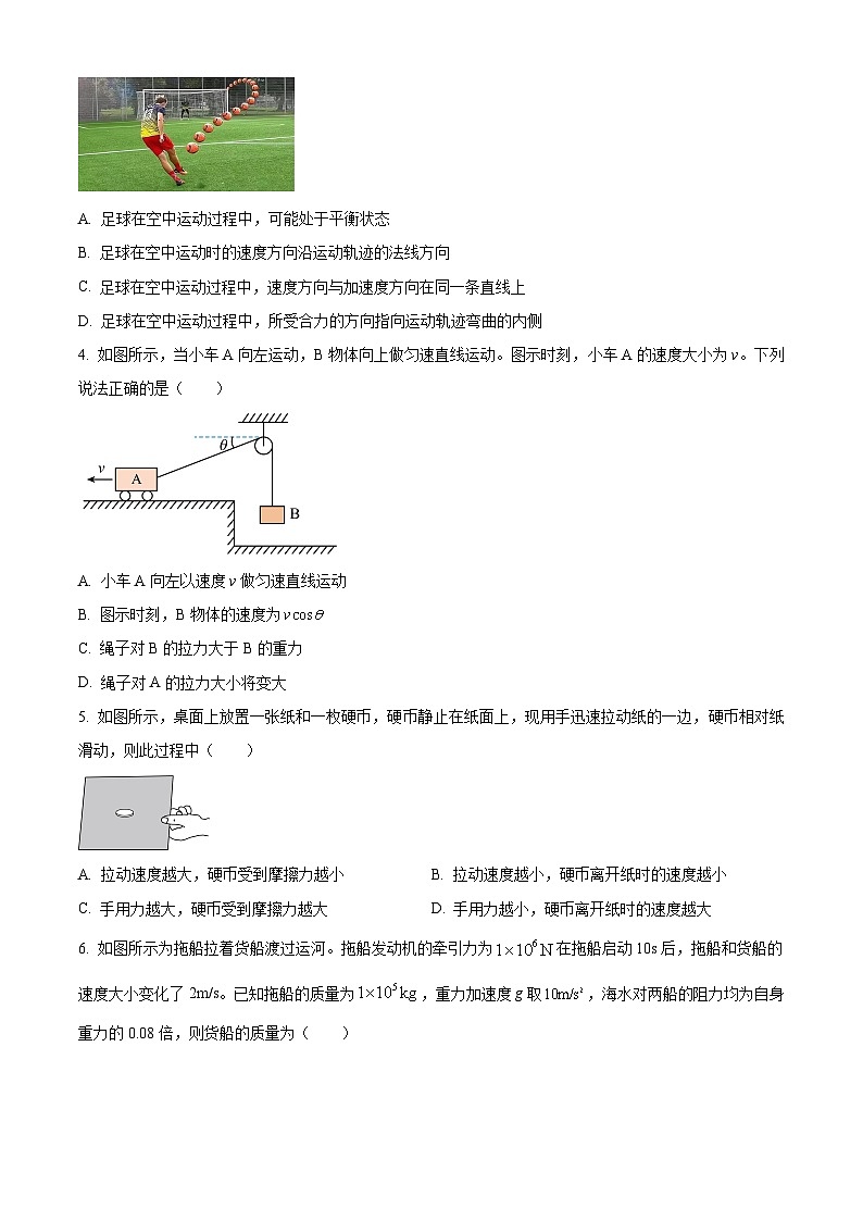 辽宁省朝阳市凌源市普通高中2023-2024学年高一下学期3月联考物理试题（原卷版+解析版）02