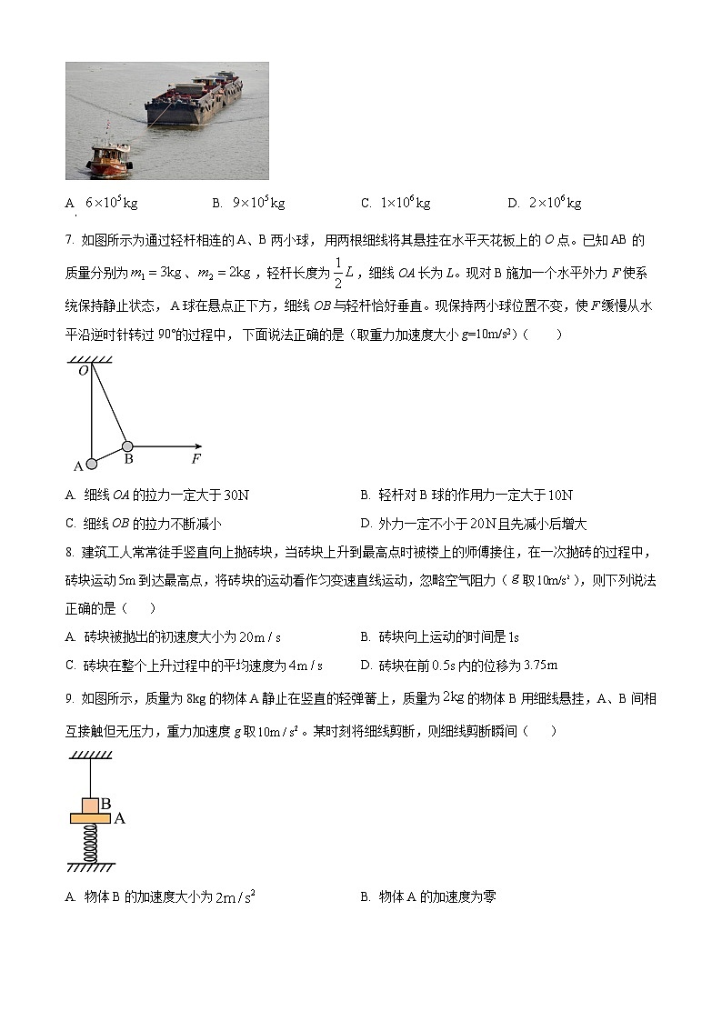 辽宁省朝阳市凌源市普通高中2023-2024学年高一下学期3月联考物理试题（原卷版+解析版）03