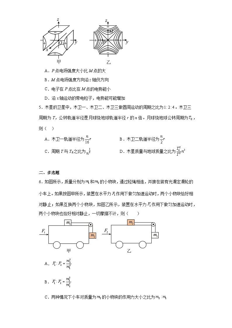 2024届陕西省西安中学高三上学期模拟考试（一）理综物理试题（含解析）02