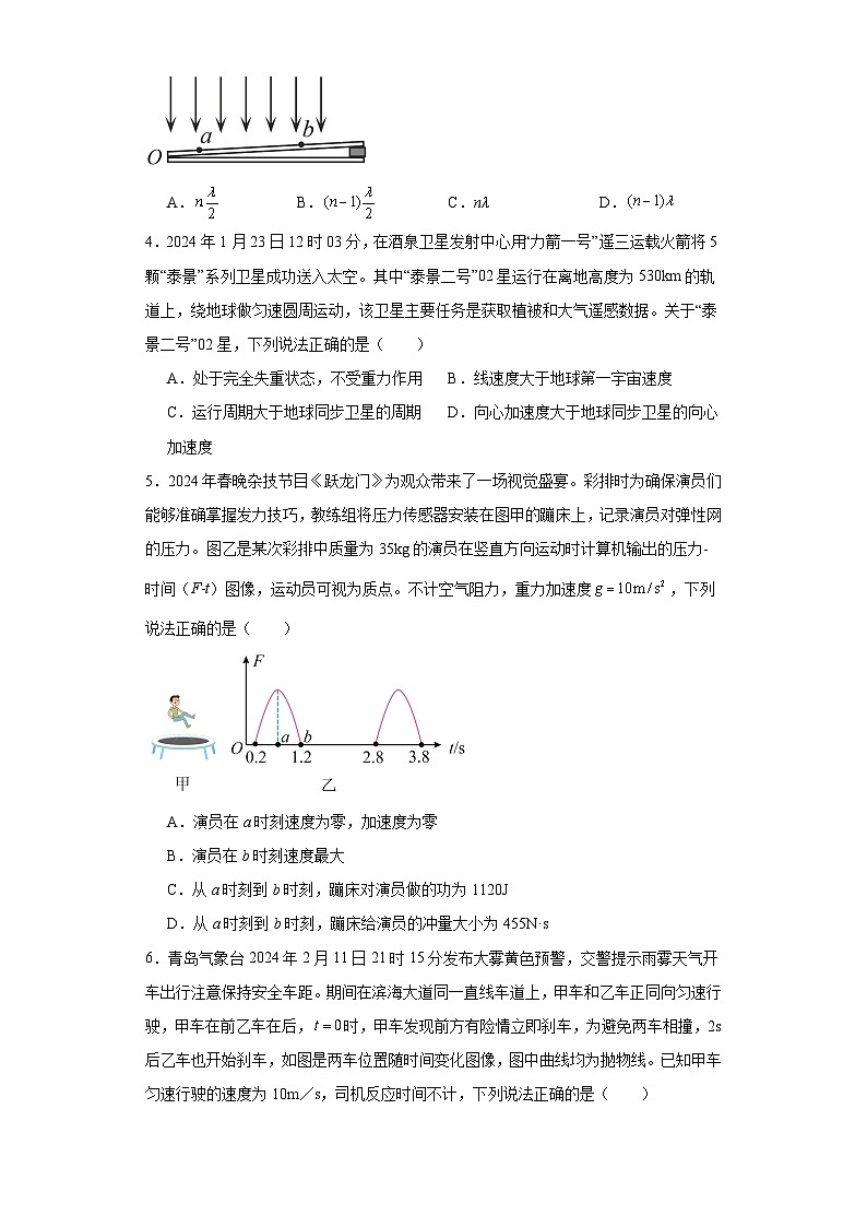 2024届山东省青岛市高三下学期一模物理试题（含解析）02