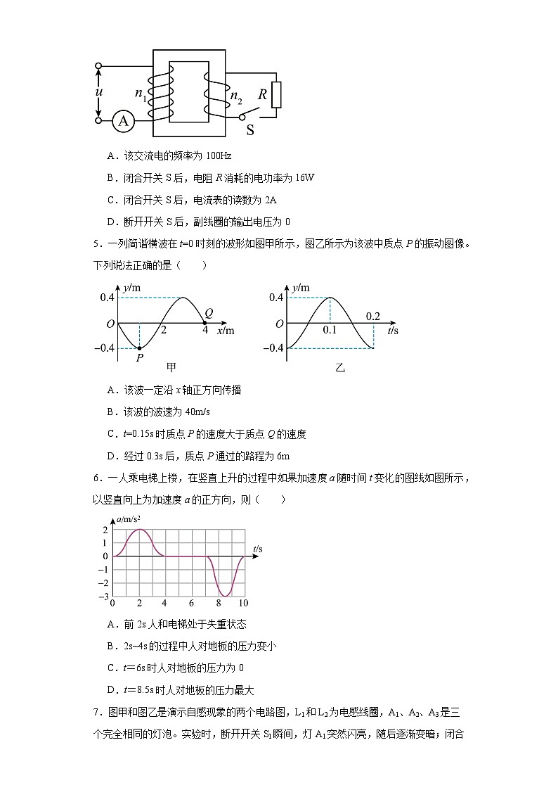 2024届北京市延庆区高三下学期一模物理试卷（含解析）02