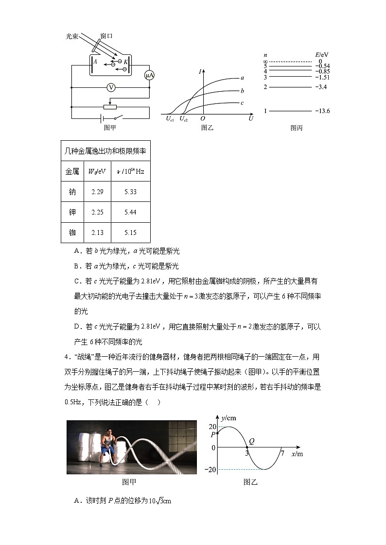 2024届北京师范大学附属实验中学高三下学期零模测试物理试卷（含解析）02