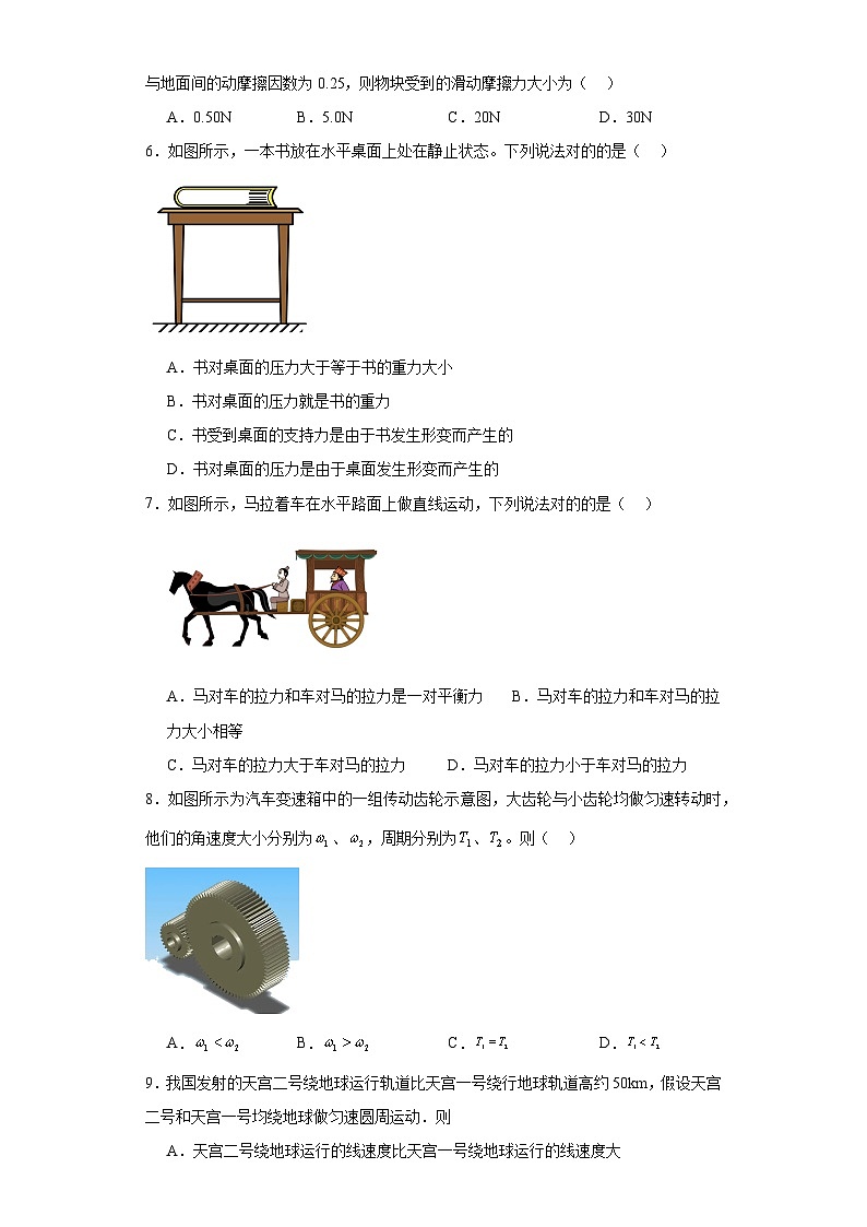 2023年河北省普通高中学业水平12月会考物理试题（含解析）02