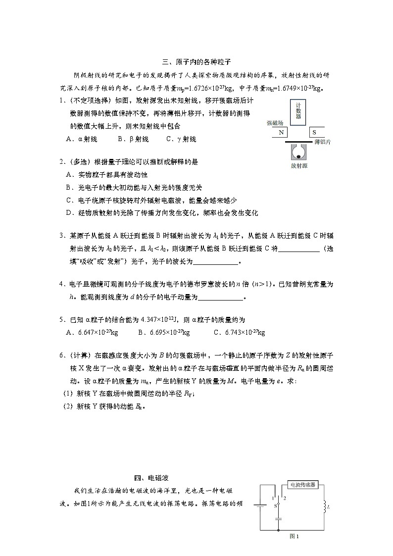 2024上海杨浦区高三下学期3月二模考试物理含答案03