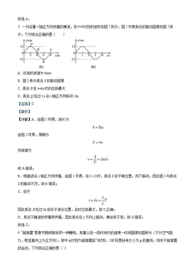 2024届北京市人大附中高三一模物理试题（解析版）第2页