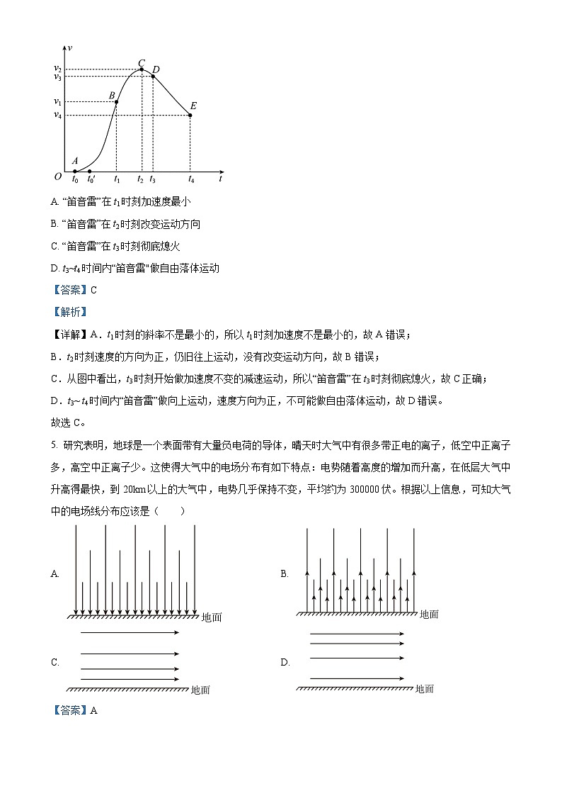 2024届北京市人大附中高三一模物理试题（解析版）第3页