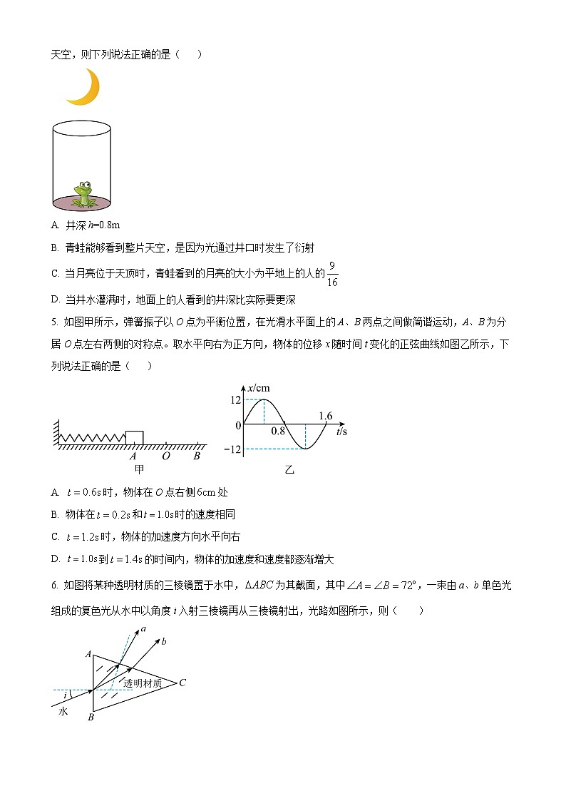 河北省保定市唐县第一中学2023-2024学年高二下学期3月月考物理试题（原卷版+解析版）02