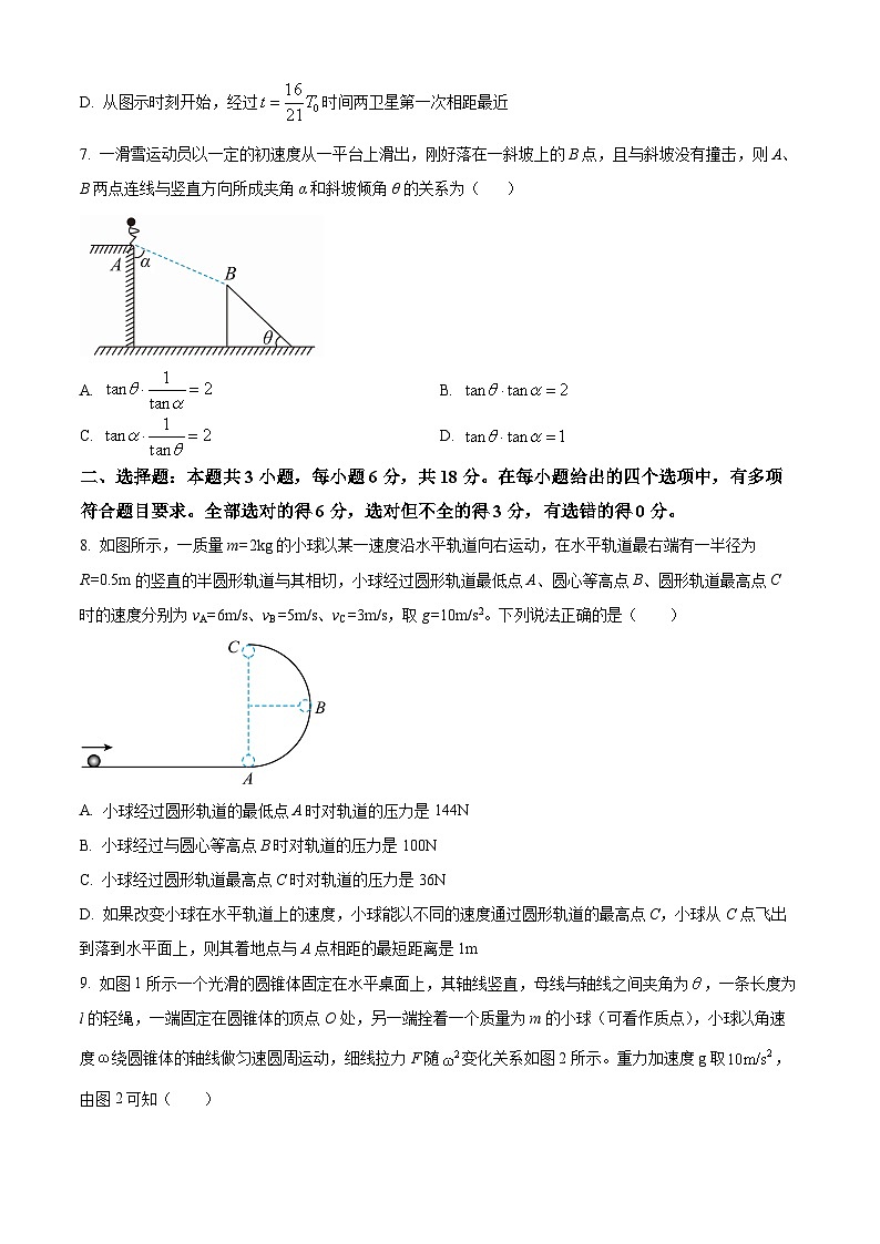 河北省沧州市泊头市第一中学2023-2024学年高一下学期3月月考物理试题（原卷版）第3页