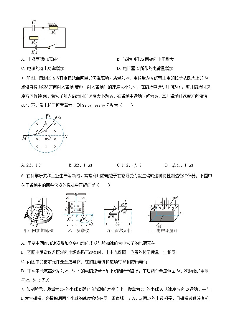 安徽省桐城中学2023-2024学年高二下学期开学检测物理试题（Word版附解析）02