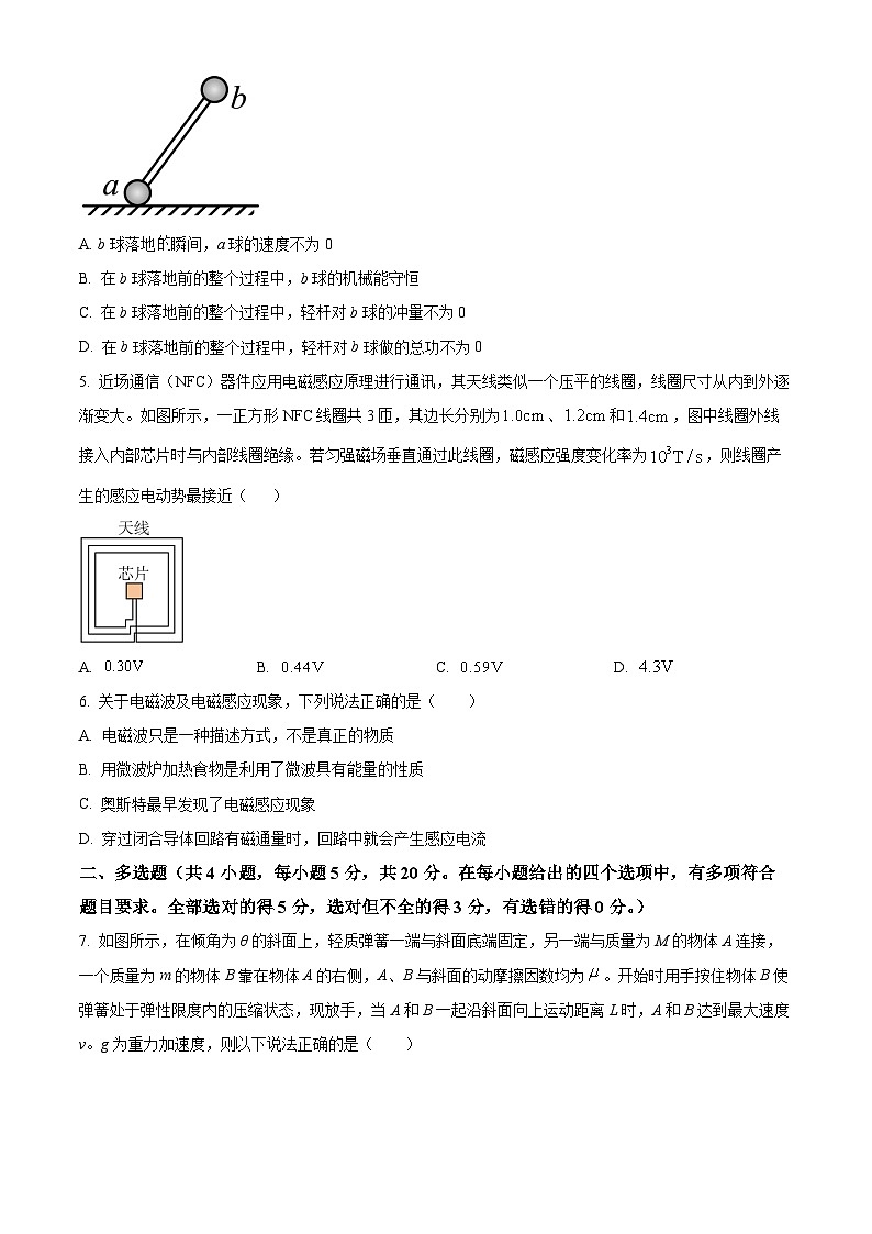 湖南省娄底市涟源市2023-2024学年高二下学期3月月考物理试题 Word版无答案第2页