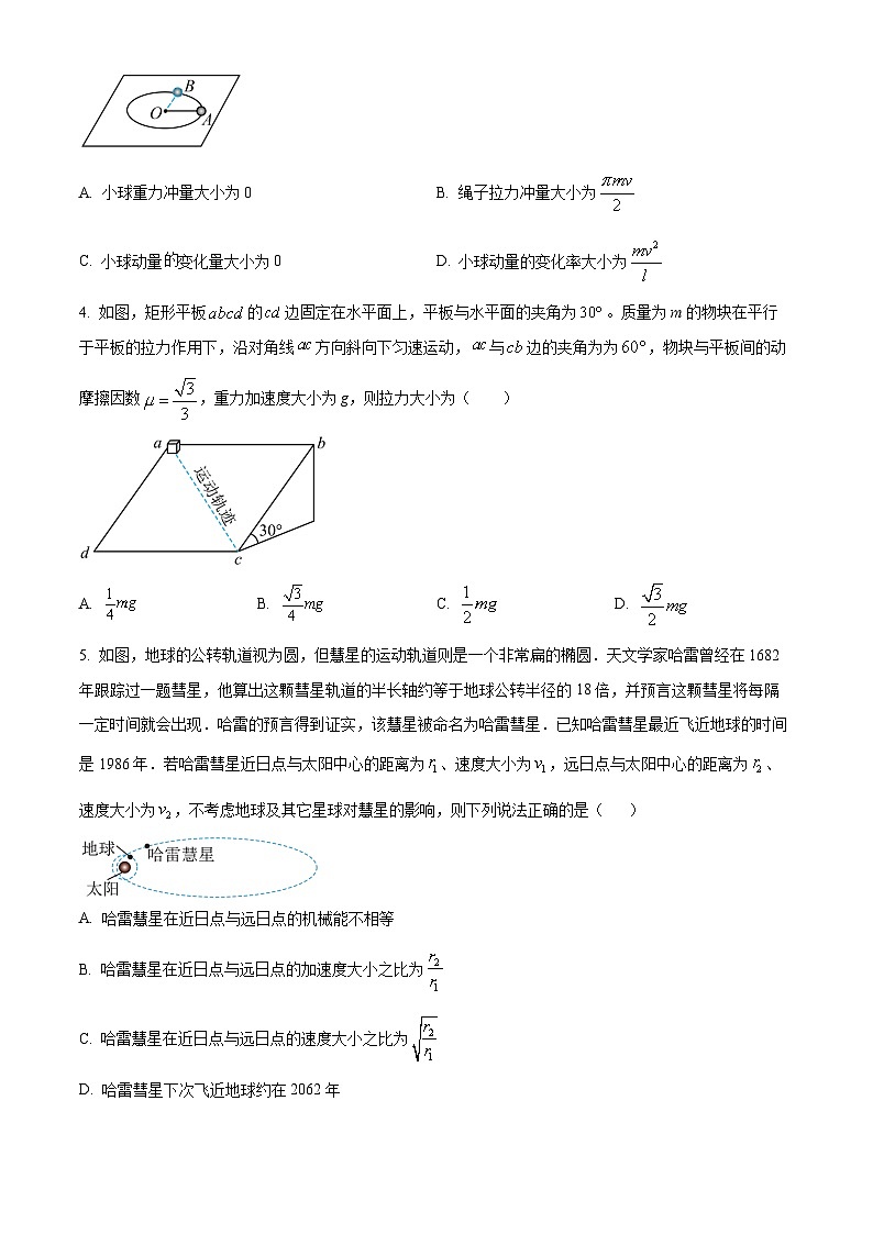 安徽省部分学校2024届高三下学期一模联考物理试题（Word版附解析）02