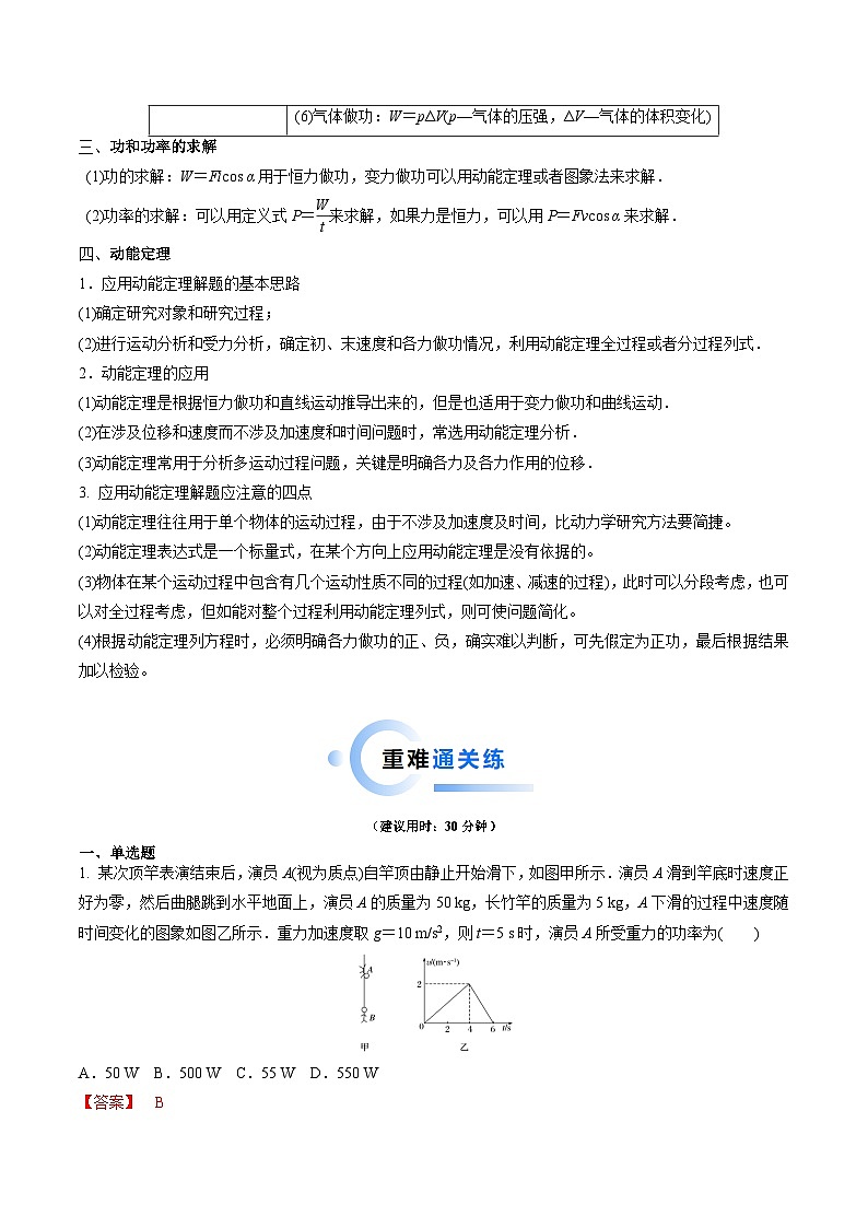 重难点06 功、功率　动能定理（解析版）第2页