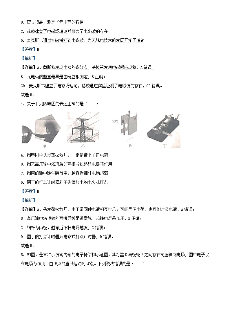 浙江省杭州市及周边重点中学2023_2024学年高二物理上学期期中联考试题含解析02