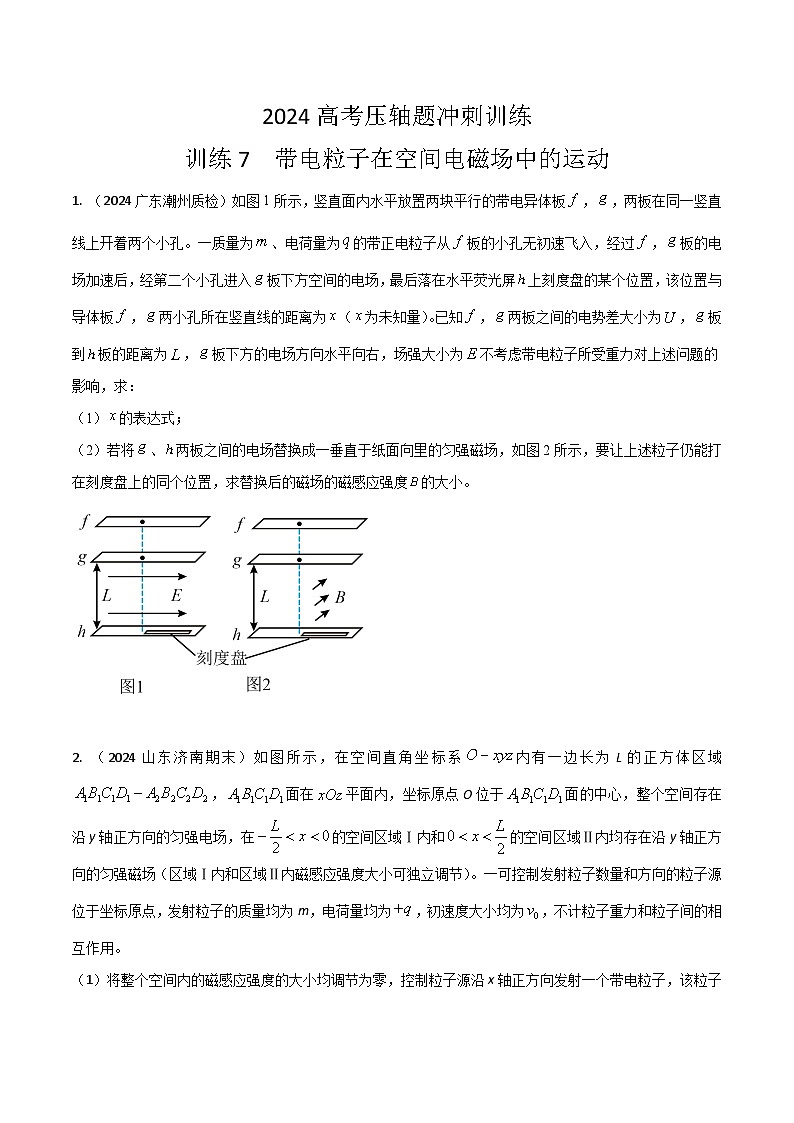 训练07 带电粒子在空间电磁场中的运动-高考物理压轴题冲刺训练01