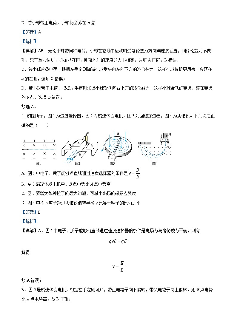 四川省眉山市彭山区第一中学2023-2024学年高二下学期4月月考物理试题（原卷版+解析版）03