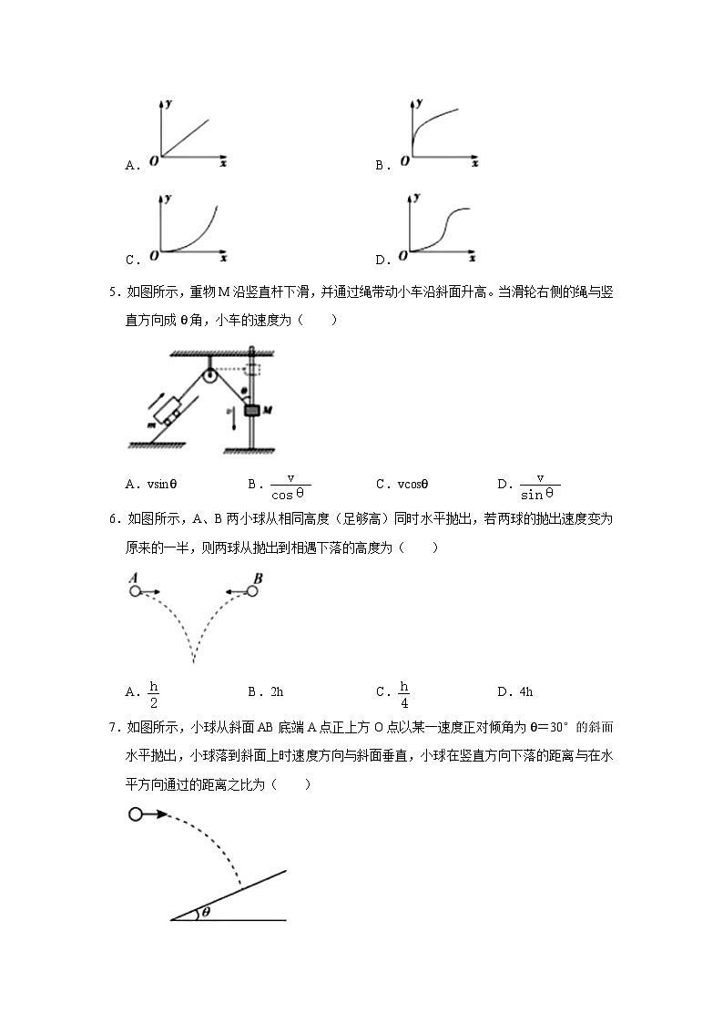 广东省广州市花都区邝维煜纪念中学2023-2024学年高一下学期3月月考物理试卷02