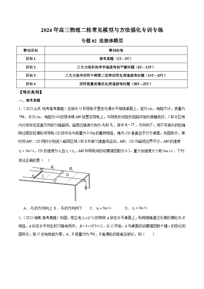 专题02 连接体模型（原卷版）第1页