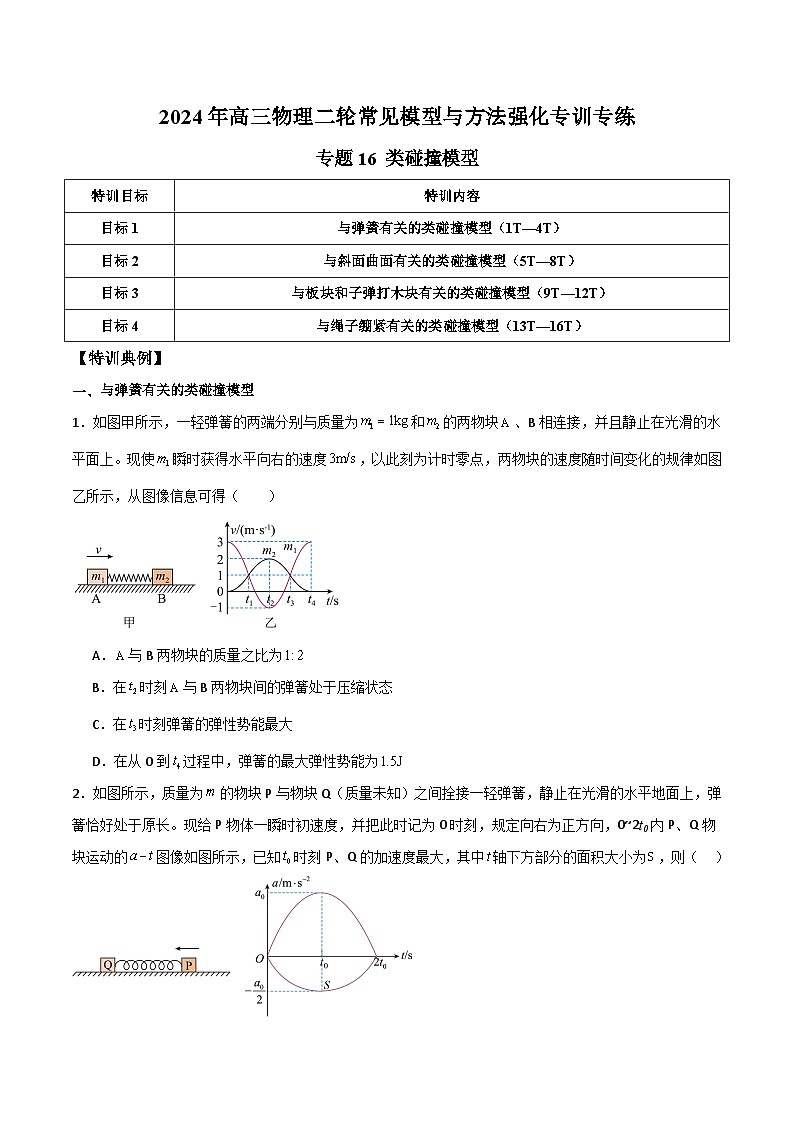 专题16 类碰撞模型（原卷版）第1页