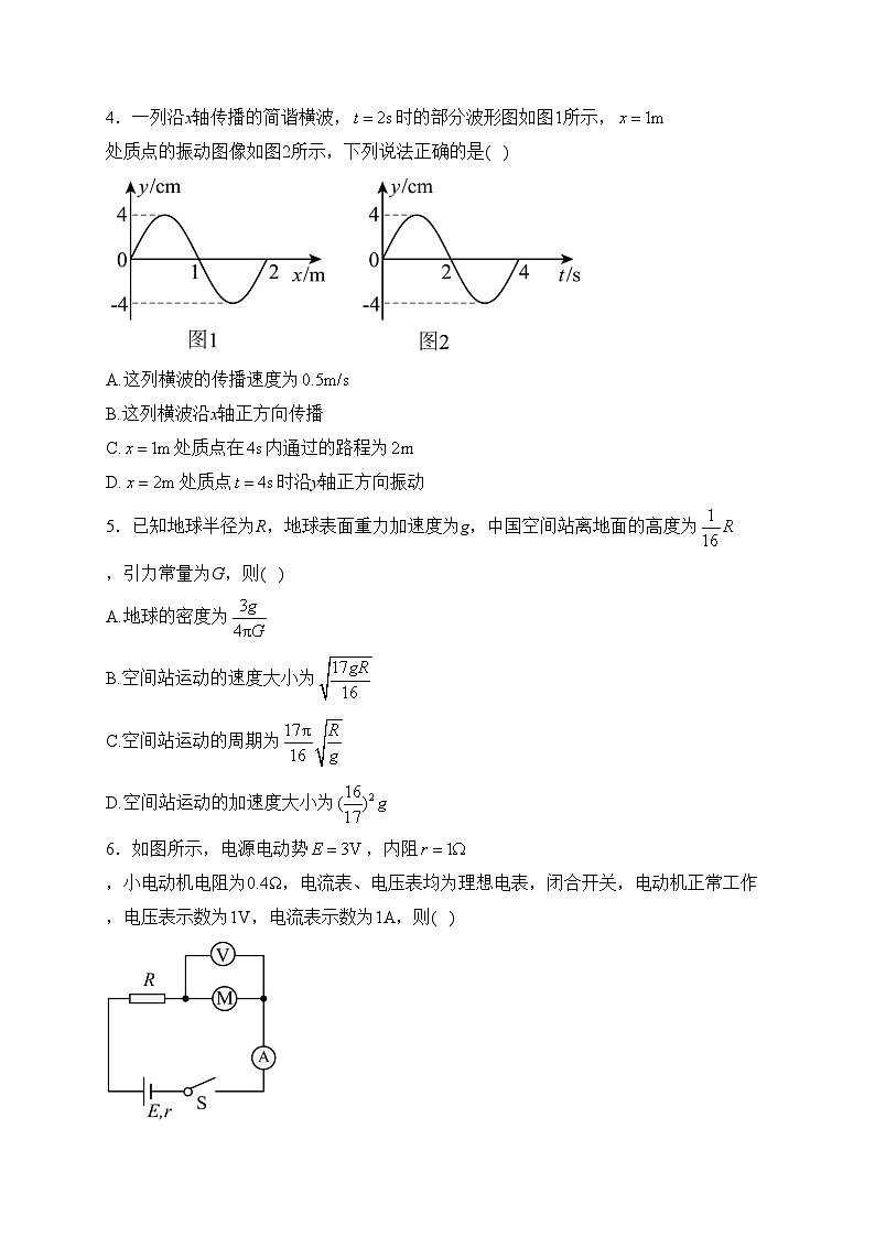 海南省2024届高三下学期学业水平诊断（三）物理试卷(含答案)第2页