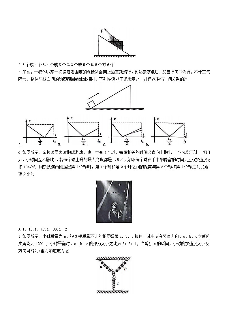 湖南省长沙市2023_2024学年高一物理上学期期中试卷第2页