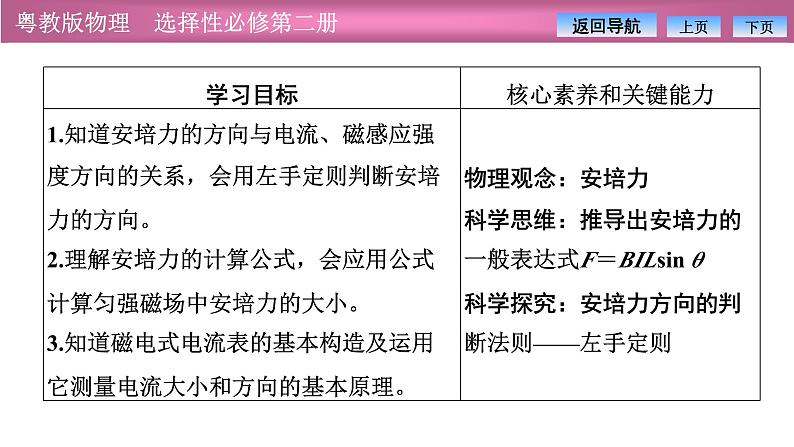 2023-2024学年粤教版（2019）选择性必修第二册 1.1安培力 课件02