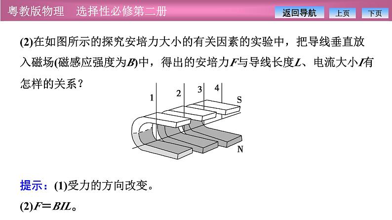 2023-2024学年粤教版（2019）选择性必修第二册 1.1安培力 课件08